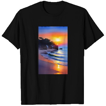 Discover A sunrise with a seaside view T Shirts