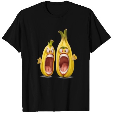 Discover Two bananas with angry face screaming cartoon T Shirts