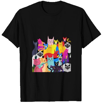 Discover Cats Singing Choir with a Solo Violinist T Shirts