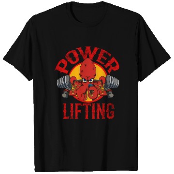 Discover Octopus Weightlifting Epic Workout Gym Powerlifter T Shirts