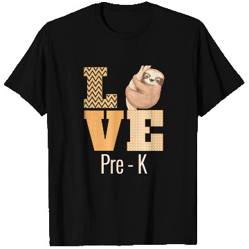 Discover Love Pre-K Sloth Pre-K Teacher Back To School T Shirts