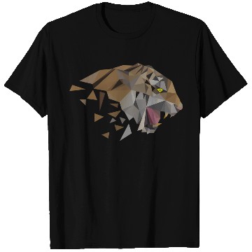 Discover Low Poly Triangular Tiger Head Wild Animal T Shirts