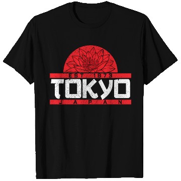 Discover Tokyo Japan Est 1873 Lotus Japanese T Shirts