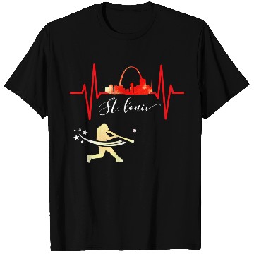 Discover Saint Louis Red Cardinal Dress Heartbeat Baseball T Shirts
