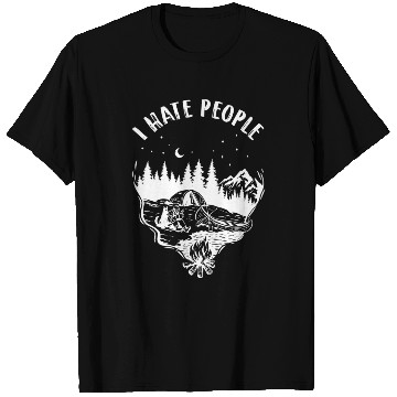 Discover I Hate People Avid Outdoorsman Camping Fanatic T Shirts