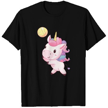 Discover Cute Unicorn Playing Volleyball T Shirts