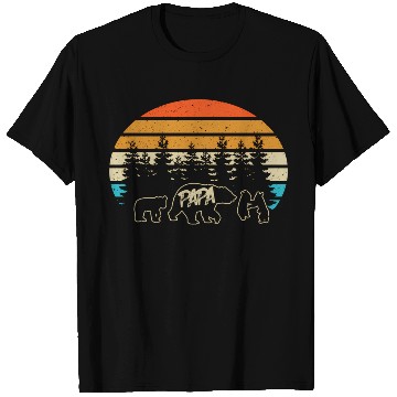 Discover Papa Bear With Three Bear Cubs T Shirts