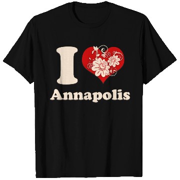 Discover I Heart Annapolis Maryland Floral T Shirts