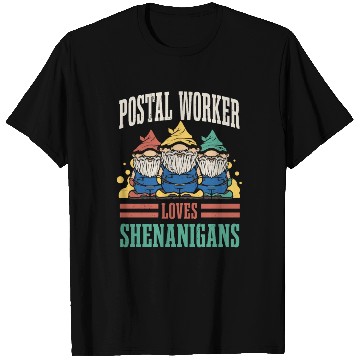 Discover Postal Worker Loves Shenanigans St. Patrick's Day T Shirts