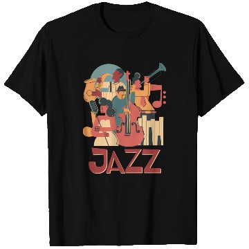 Discover Jazz Musicians Orchestra Playing On Stage Smooth J T Shirts