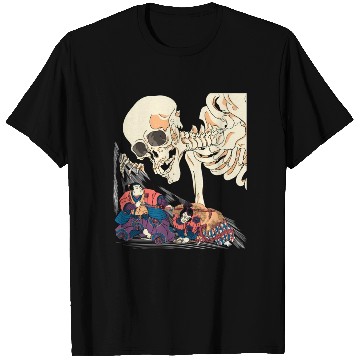 Discover Kuniyoshi Samurai Killing Skeleton Spectre Ukiyo-E T Shirts