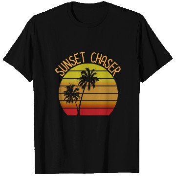 Discover Sunset Chaser Beach Vacation Palm Tree Sand And Su T Shirts