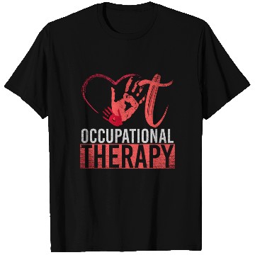 Discover Ota Exercise Heart Hand Print Exercise Occupationa T Shirts