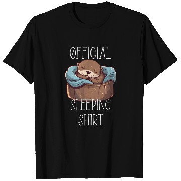 Discover Official sleeping pajama T Shirts sea otter
