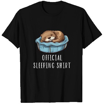 Discover Official sleeping pajama T Shirts sea otter