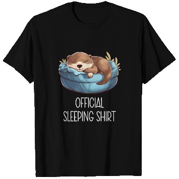 Discover Official sleeping pajama T Shirts sea otter