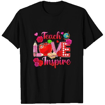 Discover Teacher Love Inspire Floral Pencil Back To School T Shirts