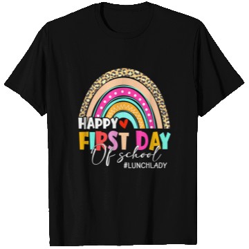 Discover Leopard Rainbow Lunch Lady Welcome Back To School T Shirts