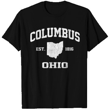 Discover Columbus Ohio Oh State Athletic Style T Shirts