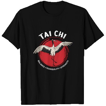 Discover Tai Chi Crane Balance Tranquility Strength Qigong T Shirts