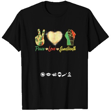 Discover Peace Love Junenth Black History Month Pride T Shirts