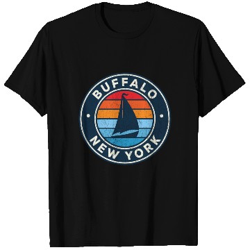 Discover Buffalo New York Ny Sailboat 70S T Shirts