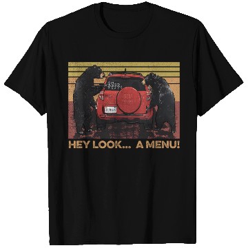 Discover Bear Hey Look A Menu Camping Camper Rv T Shirts