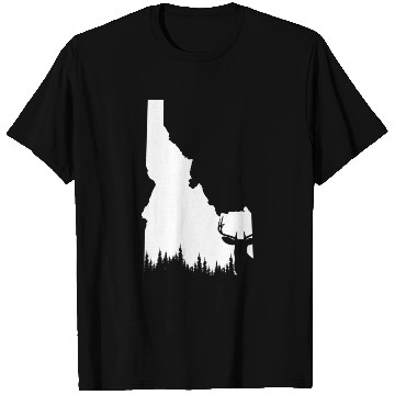 Discover Hunter Elk Deer State Idaho Hunting T Shirts