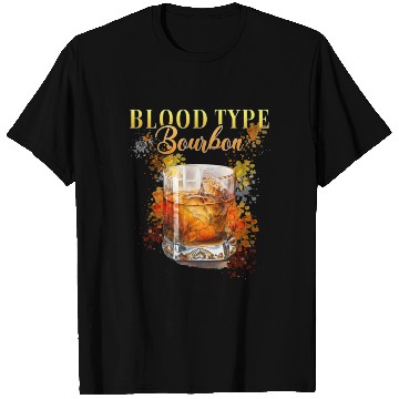 Discover Blood Type Bourbon Cocktail Bartender T Shirts