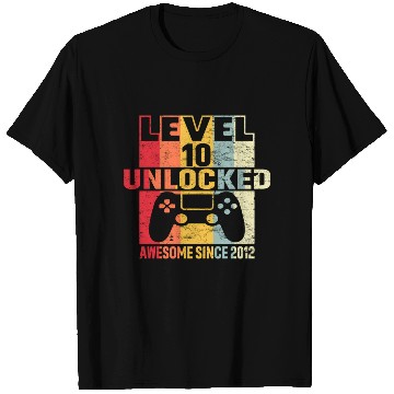 Discover Level 10 Unlocked 2012 10Th 10 Gaming T Shirts
