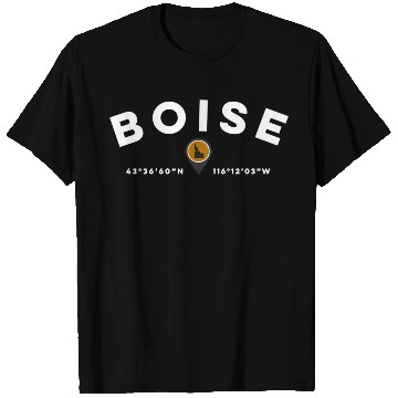 Discover Boise Idaho Id Map T Shirts