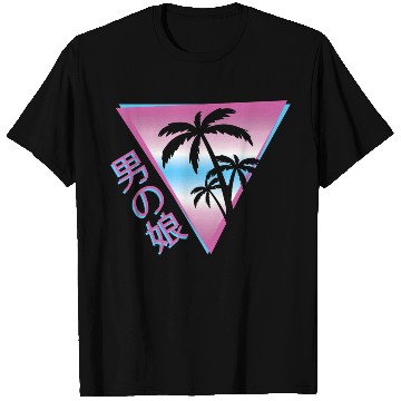 Discover Femboy 80S 90S Palm Tree Japanese Vaporwave Aesthe T Shirts