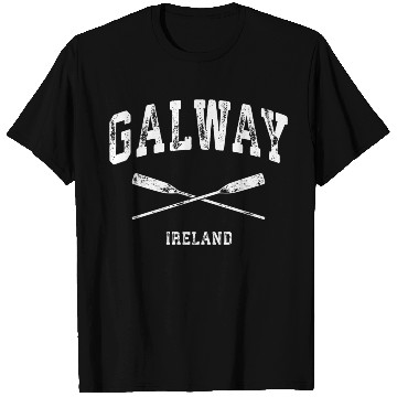 Discover Galway Ireland Nautical Crossed Oars T Shirts