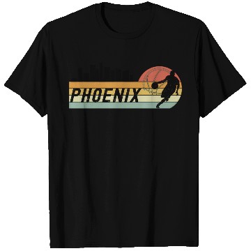 Discover Phoenix Az Cityscape Sun Basketball Fans T Shirts
