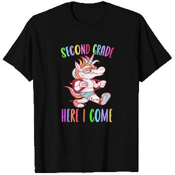 Discover Second Grade Here I Come Unicorn Rainbow Back to S T Shirts