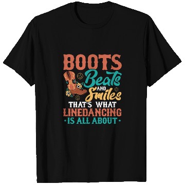 Discover Linedancing Boots Beats And Smiles Western Country T Shirts