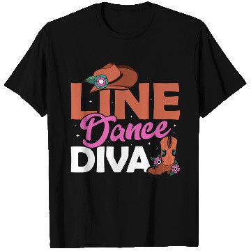 Discover Line Dance Diva Country Music Western T Shirts