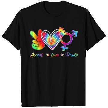 Discover Peace Love Pride Rainbow Tie Dye Gay LGBT Pride T Shirts