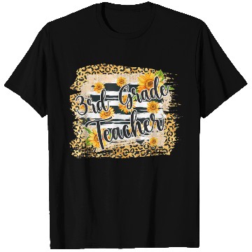 Discover Leopard Sunflower 3rd Grade Teacher First Day Back T Shirts