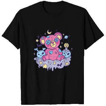 Discover Yami Kawaii Creepy Teddy Bear With Skulls T Shirts