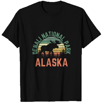 Discover Denali National Park Alaska Moose Hiking Nature T Shirts