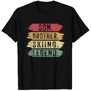 Discover Son Brother Skiing Legend Best Skiing Gaming T Shirts