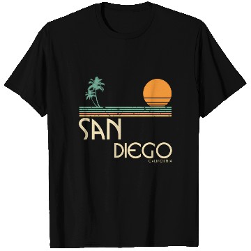 Discover San Diego California Sunset Palms T Shirts