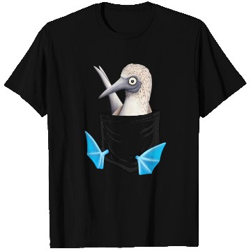 Discover Bird Drawing Fancy Blue Foot Booby In Pocket T Shirts