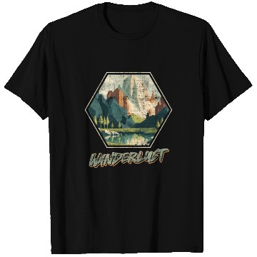Discover Wanderlust Mountaineer Hiking Mountain love T Shirts
