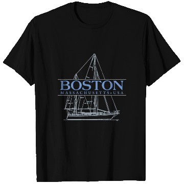 Discover Boston Massachusetts Sailing T Shirts