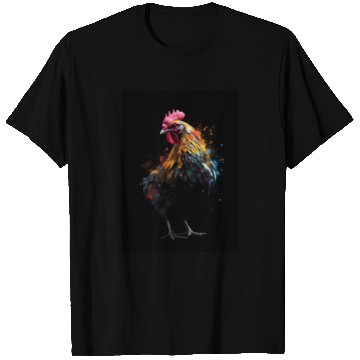 Discover Chicken Colorful Farmer T Shirts