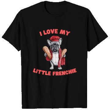 Discover I Love My Little Frenchie | French Bulldog Design T Shirts