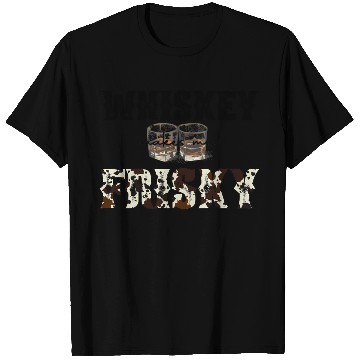 Discover Country Western Leopard Whiskey Makes Me Frisky T Shirts