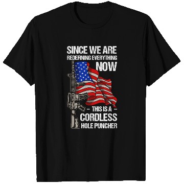Discover Gun Cordless Hole Puncher American Flag T Shirts